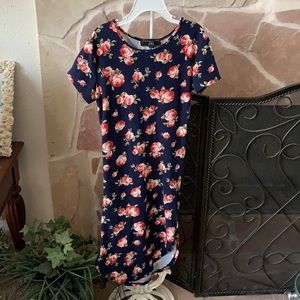 Vibe floral navy blue dress